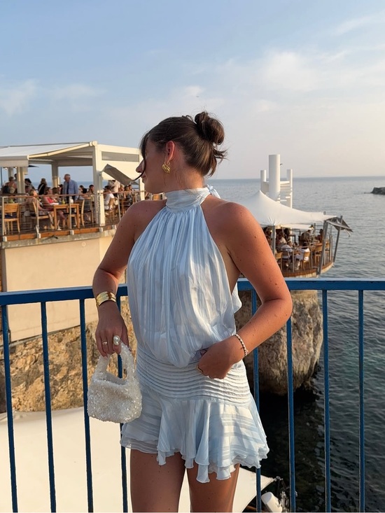 Peppermayo Dresses & Skirts - Light Blue Halter Mini Dress